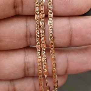 14kt solid gold try color valentino chain 24 inches